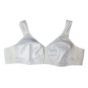 Playtex 18 Hour Wire Free Bra White 44B Soft Cup Comfort Strap Wide Adj #4013